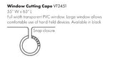 Vincent Cutting Cape Window Black 51"W x 60"L # VT2451