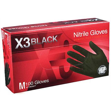 Ammex Black Nitrile Ammex Nitrile Gloves AMMEX Professional