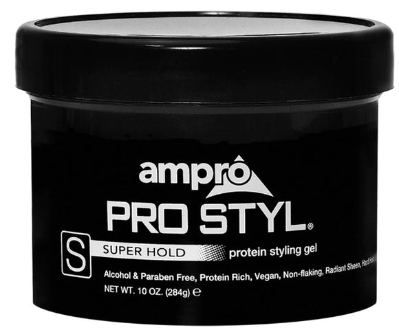 AMPRO PRO STYL PROTEIN STYLING GEL - SUPER HOLD 10 OZ - Palms Fashion Inc.