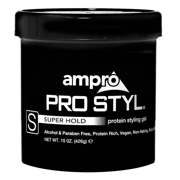 AMPRO PRO STYL PROTEIN STYLING GEL - SUPER HOLD 15 OZ - Palms Fashion Inc.