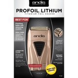 Andis Copper ProFoil Lithium Shaver#17220 (Dual Voltage Charger) - Palms Fashion Inc.