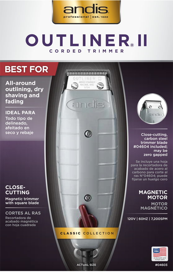 Andis Outliner II Trimmer #04603 - Palms Fashion Inc.