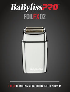 BaBylissPro FoilFX02 Cordless Metal Double Foil Shaver # FXFS2 (Dual Voltage) - Palms Fashion Inc.
