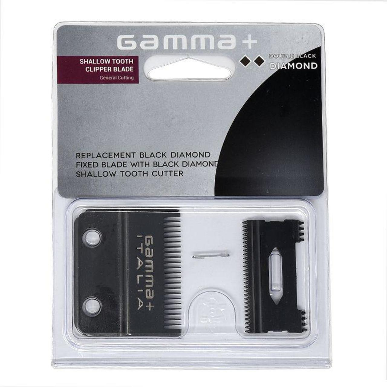 GAMMA+ Professional Grade Barber Replacement Hair Trimmer Blades Fixed  Classic Black Diamond with Stainless Steel Deep Tooth Moving Trimmer Blade  Set