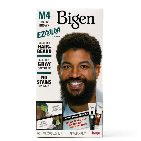 BIGEN EZ COLOR FOR MEN HAIR & BEARD COLOR # M4 Dark Brown - Palms Fashion Inc.