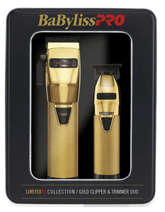 BaByliss PRO Limited FX Collection Gold Clipper & Trimmer Duo # FXHOLPK2GB