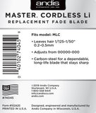 Master® Cordless Li Replacement Fade Blade # 74045 - Palms Fashion Inc.
