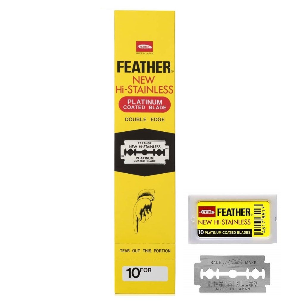 Jatai Feather Hi Stainless Double Edge Blades 200 Blades Palms Fashion Inc.