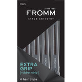 Fromm Rubberized Grip Hair Clips - 4 Pack # F5025