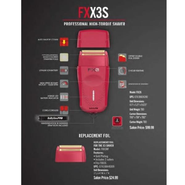 Fx3 red shaver by babyliss store