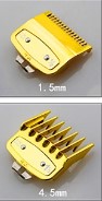 Palms 2 Pcs  Gold Premium Cutting Guides Combs - .5 &1.5