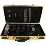 HairArt Barber Case, Barber Kit Tool Case Gold and Black - Palms Fashion Inc.