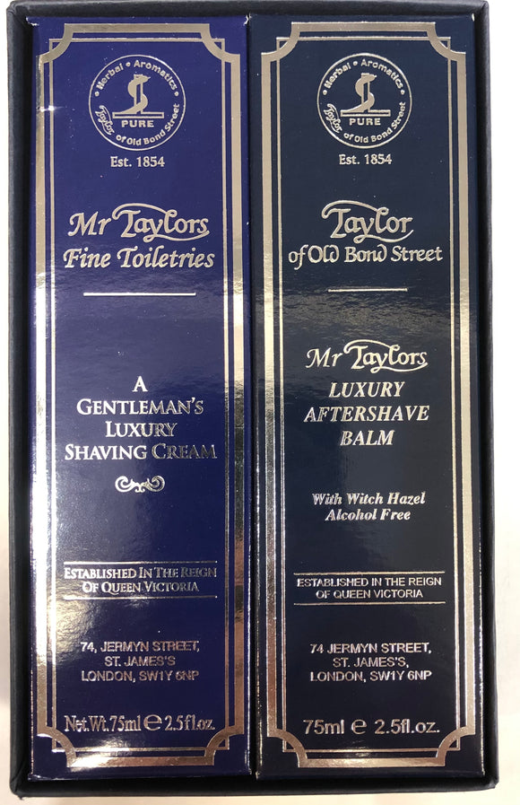 Taylor of Old Bond Street Shaving Cream & Aftershave Balm Gift Box # 75ml