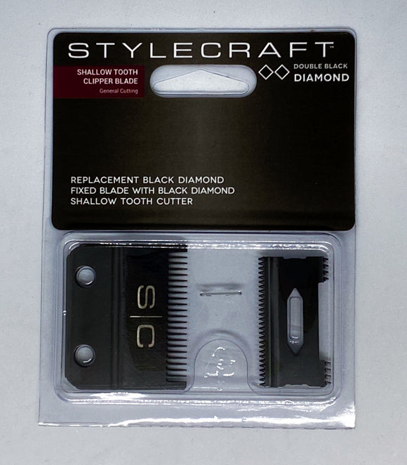 STYLECRAFT REPLACEMENT CLIPPER BLADE - SHALLOW TOOTH (DOUBLE BLACK DIAMOND) - Palms Fashion Inc.