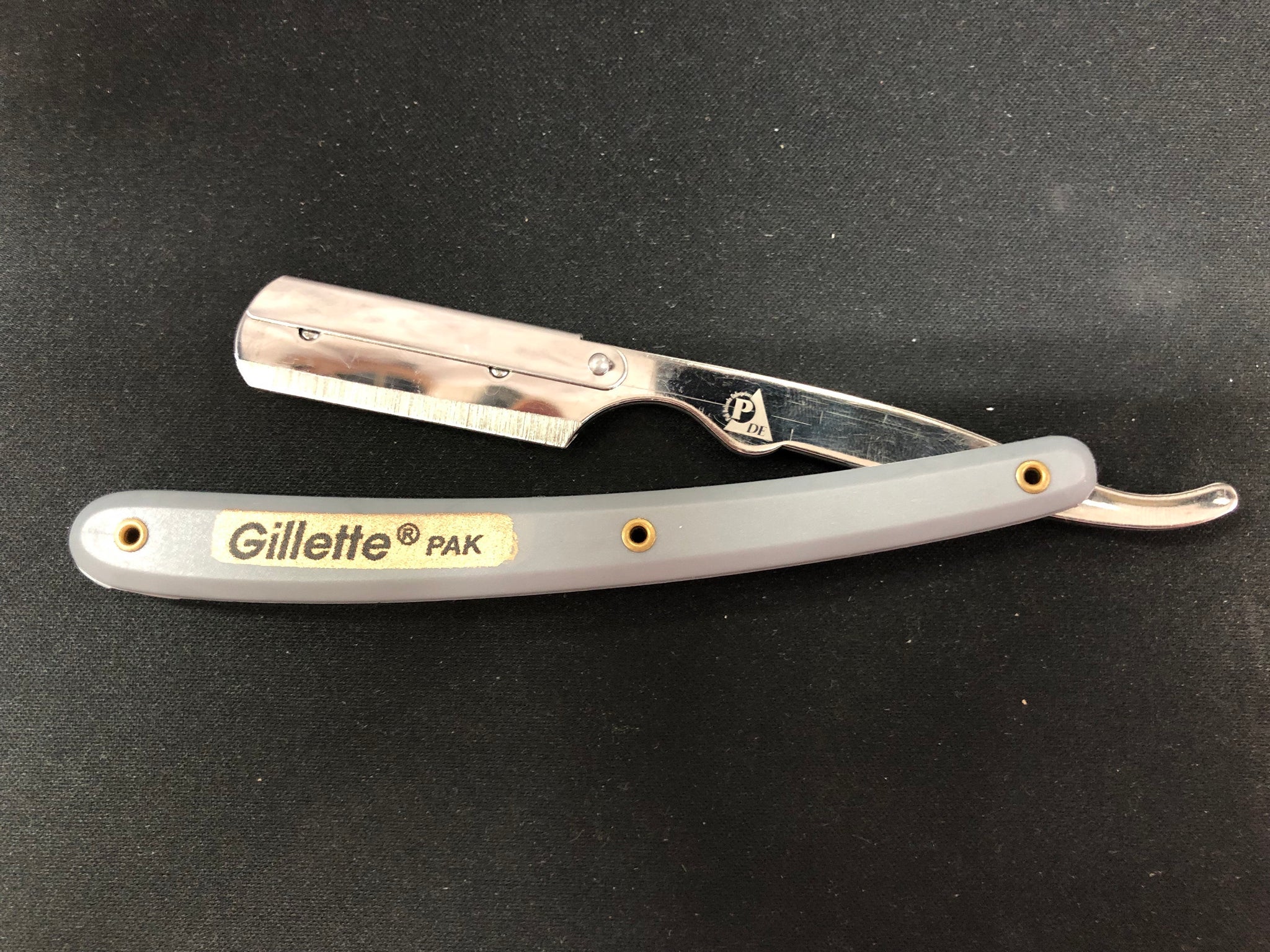 Gillette Barber Straight Razor - 4 Color (Black, Red, Blue, Gray ...
