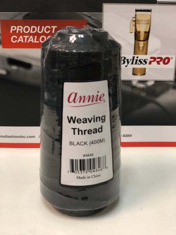 Annie Weaving Thread BLACK (400M) #4846 - Palms Fashion Inc.