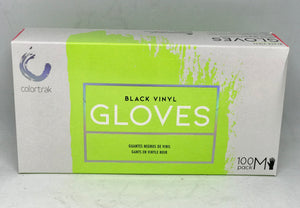 Disposable Black Vinyl Gloves Powder Free 100 Count - Medium - Palms Fashion Inc.