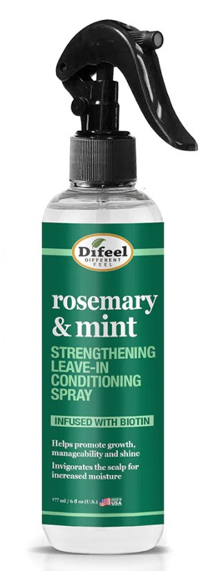 DIFEEL ROSEMARY AND MINT STRENGTHENING LEAVE-IN CONDITIONING SPRAY WITH BIOTIN 6 OZ.