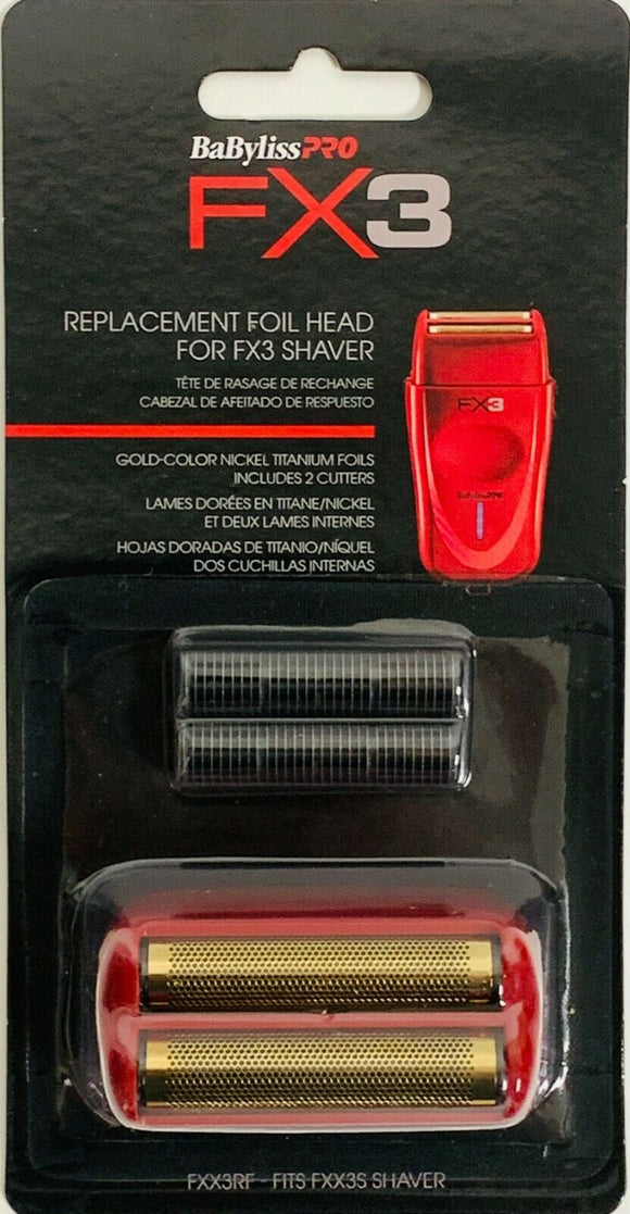 BaByliss PRO Replacement Foil Head With 2 Cutters For FX3 Shaver # FXX3RF