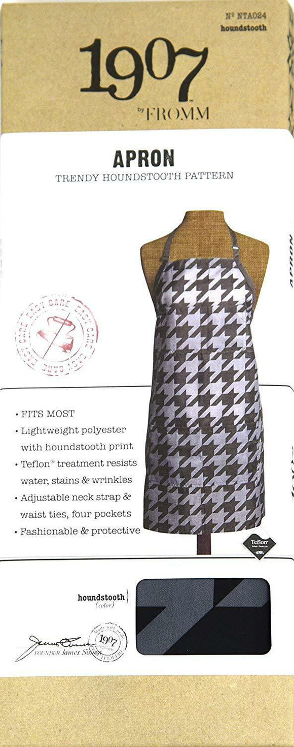 1907 by FROMM - TRENDY HOUNDSTOOTH PATTERN APRON #NTA024 - Palms Fashion Inc.