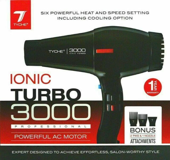Tyche Turbojet 3000 Professional Ionic Ceramic Hair Dryer