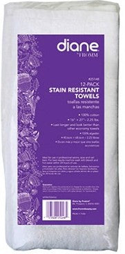 Diane Stain Resistant 100% Cotton Towels White 12 Pack # 25148