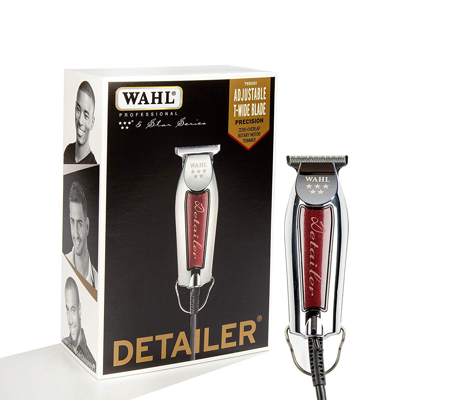 Wahl 5 Star Detailer Trimmer Silver/Red #8081 | Palms Fashion Inc.