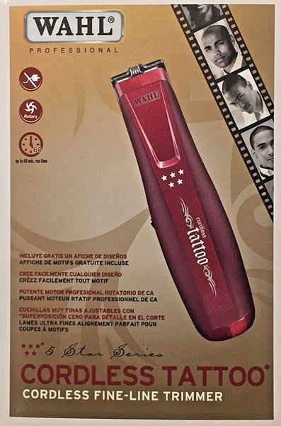 Wahl 5 Star Cordless Tattoo Trimmer #8491– Palms Fashion Inc.